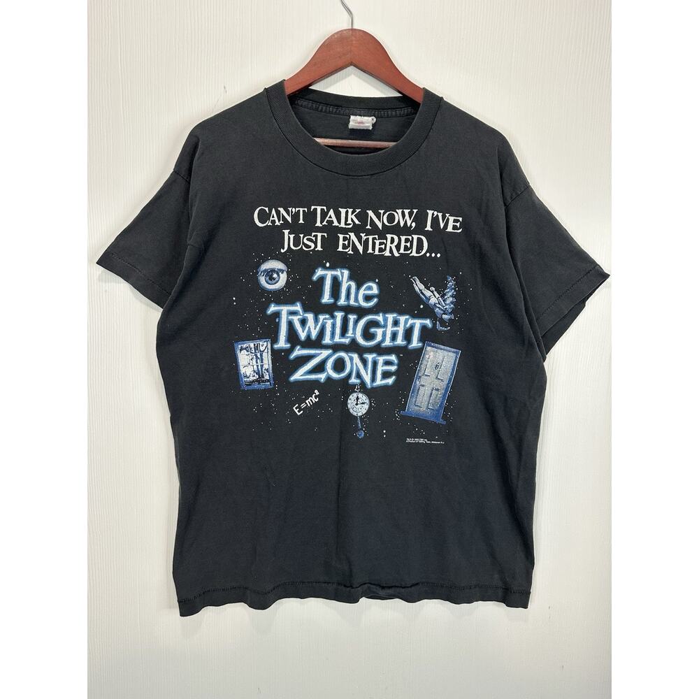 Vintage The Twilight Zone T-Shirt XL Black Single Stitch 1995 Tv Show 90s